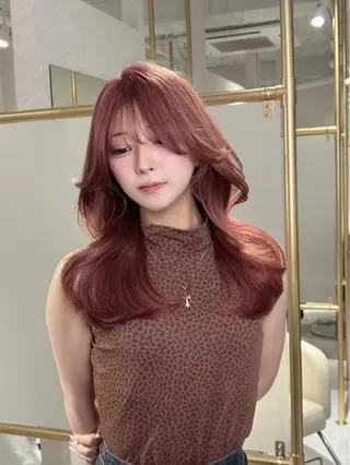ロング miyon所属・つばさ🦚/レイヤー カット/韓国ヘアのヘアスタイル