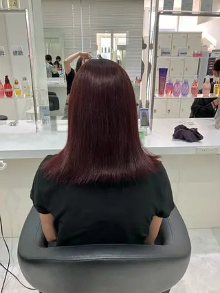 セミロング カラー ヘアアレンジ 🎀暖色艶髪🎀 mio🎀銀座のヘアスタイル