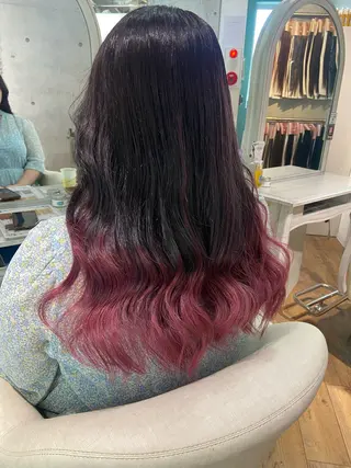 ロング カラー 🧸プルエクステ❤︎ ネイルKAO🧸のヘアスタイル