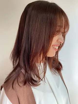 ミディアム カラー 足立 悠輔のヘアスタイル