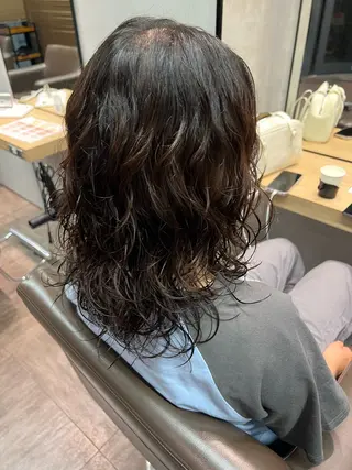 ミディアム パーマ🌀 メンズスタイルゆうなのヘアスタイル