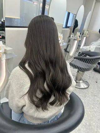 ロング カラー ヘアアレンジ ふみか🎀 ブリーチなしカラーのヘアスタイル