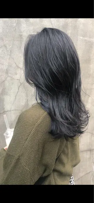 セミロング カラー マンツーマン／韓国 ヘア‎Amiのヘアスタイル