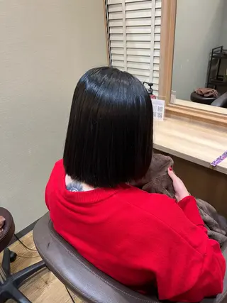 ショート 暖色カラー/ メンズパーマつばきのヘアスタイル