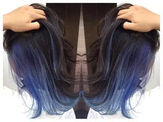 セミロング カラー 髪質改善/痛ませ ないカラー/西村航大のヘアスタイル