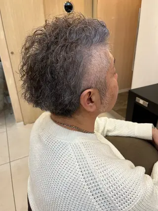 ショート カラー パーマ メンズ トータルビューティー K:R鶴川のヘアスタイル