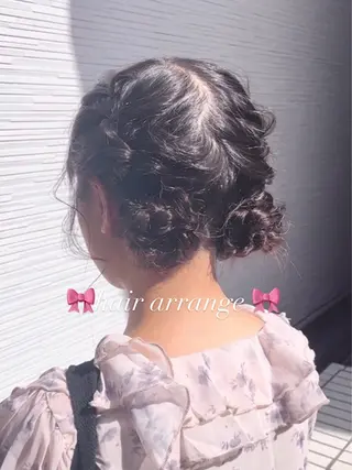 セミロング ヘアアレンジ 🩰モテ艶girly ヘア🐇彩香‎🪡♡のヘアスタイル