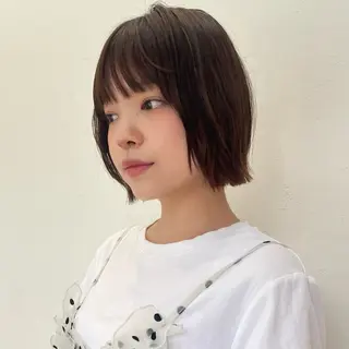 ショート カラー ベージュ/透明感/ 桃子のヘアスタイル