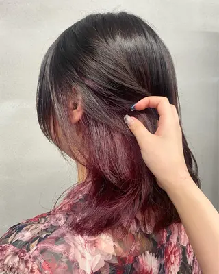 セミロング カラー 柏 デザインカラー/ レイヤー🐣シオリのヘアスタイル