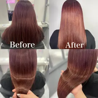 ロング カラー 髪質改善×矯正🫧 韓国ヘアasamiのヘアスタイル