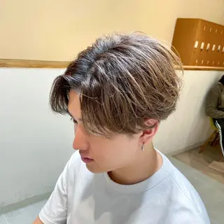 ショート カラー パーマ メンズ レイヤー/韓国ヘア /顔周り/大久保貴之のヘアスタイル