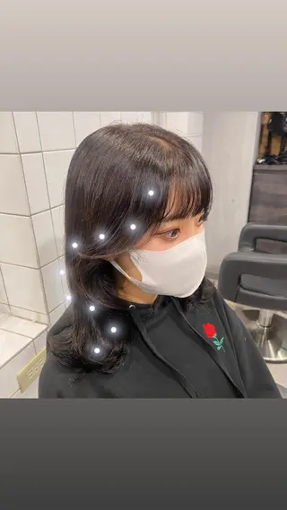 セミロング カラー JE SUIS  HEUREUSE  Etude所属・🤍韓国風hair Marina🤍のヘアスタイル