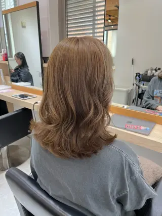 セミロング カラー 【ニュアンスカラー・ 髪質改善】スズキカナのヘアスタイル