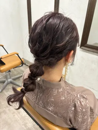 セミロング ヘアアレンジ ️🩵透明感カラー Yūka🩵のヘアスタイル