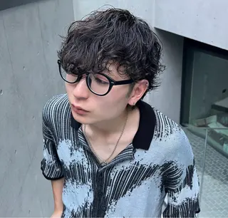 ショート パーマ メンズ gallica表参道 店長/佐藤翼のヘアスタイル