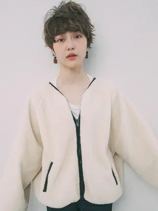 ショート カラー パーマ ヘアアレンジ メンズ キッズ ネイル マツエク・マツパ unu hair所属・藤井 仁紀のヘアスタイル