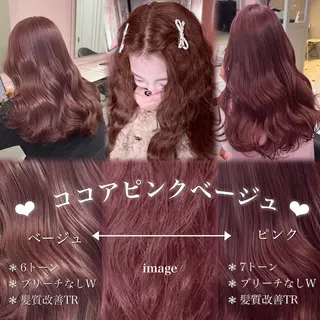 セミロング 盛れる暖色🎀ガーリ ーヘア🎀きっかのヘアスタイル