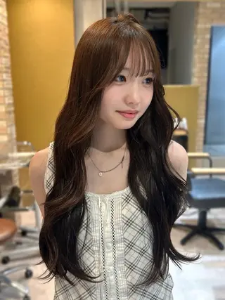 ロング カラー 透明感カラー、ネイル COCORO🎀☘️のヘアスタイル