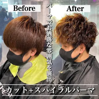 パーマ メンズ Loy所属・メンズヘアの達人 パーマ 縮毛矯正🔷のヘアスタイル