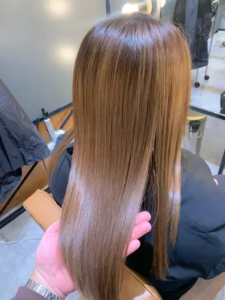 ロング 酸性ストレート/ブリ ーチなし/中村 匠のヘアスタイル