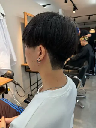 メンズ フェザーパーマ/韓国 /メンズカット保立のヘアスタイル