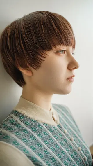 ショート benji仙台所属・KOKI/ ボブ/ パーマ/透明感カラーのヘアスタイル