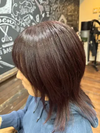 ミディアム タン ユカのヘアスタイル