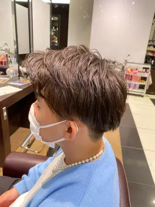 ショート メンズ 酸スト/フェザー パーマ/三谷海斗のヘアスタイル