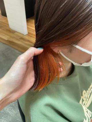 ショート カラー パーマ ヘアアレンジ ハイトーンカラー🤍 山下 優華のヘアスタイル