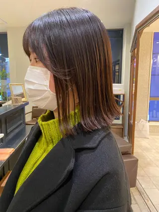 ミディアム 栗原 瑞稀のヘアスタイル