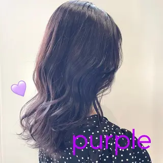 ミディアム カラー 韓国🩵海外ヘア 宮川華奈のヘアスタイル
