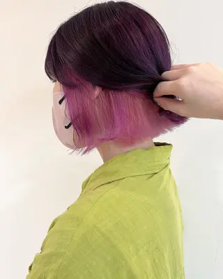 ミディアム カラー ヘアアレンジ ブリーチなし/ レイヤー🌿runaのヘアスタイル