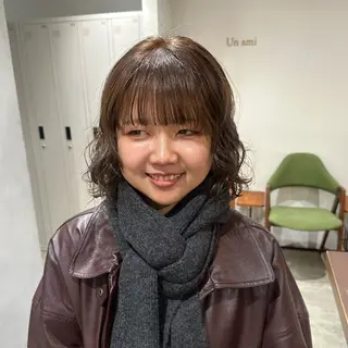 ミディアム カラー パーマ 🫧もも🫧 ／メンズ〜レディースのヘアスタイル