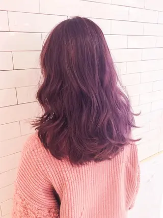 ミディアム カラー レイヤーカット× 髪質改善たもりのヘアスタイル