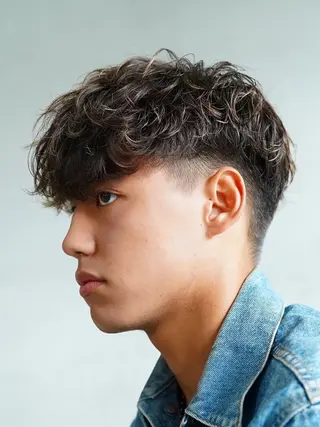 ショート パーマ メンズ fifth天神大名Ⅱ所属・fifth天神 パーマ特化 石橋航海のヘアスタイル
