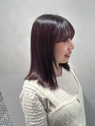 ミディアム カラー SALOWIN栄 三丁目 木戸里実のヘアスタイル