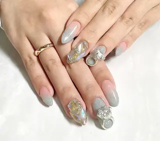 ロング BURGUNDY 🌹eriのネイルデザイン