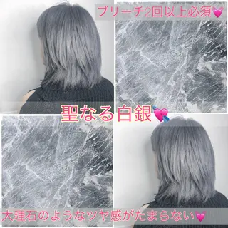 ショート カラー JuNブリーチに 縮毛矯正するプロのヘアスタイル