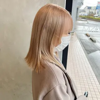 カラー 柔らかベージュ🩰/ 新潟駅/くるみのヘアスタイル