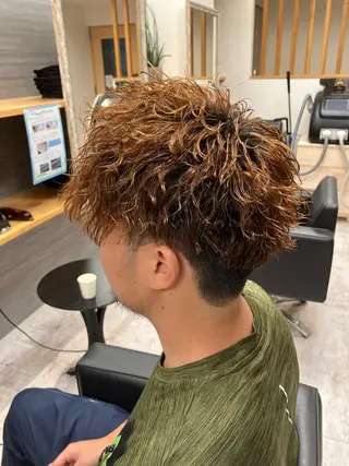 パーマ メンズ メンズ特化/パーマ/ フェードWATARUのヘアスタイル