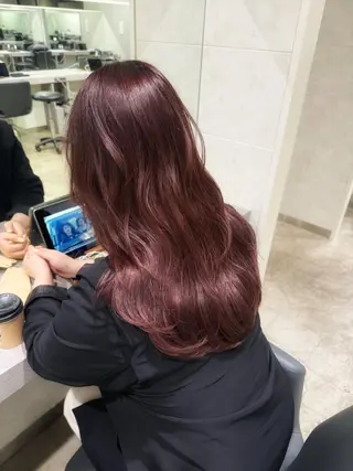 ロング カラー 透明感カラー ふうか　渋谷のヘアスタイル