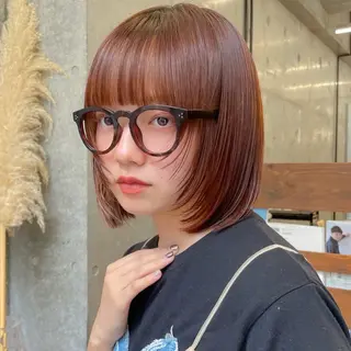 ミディアム カラー ブリーチ/暖色/ ダブルカラー/ゆきなのヘアスタイル