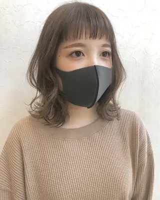ミディアム カラー nakahara madokaのヘアスタイル