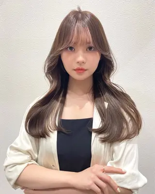 セミロング カラー ヘアアレンジ the path shogo🌻のヘアスタイル