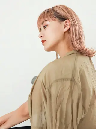 ミディアム カラー unica by milly 【緑地公園】所属・大野 優希のヘアスタイル