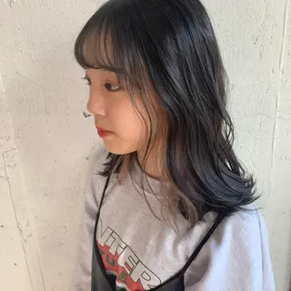 セミロング カラー 🎈馬場佑馬/ スパイラルパーマ🎈のヘアスタイル