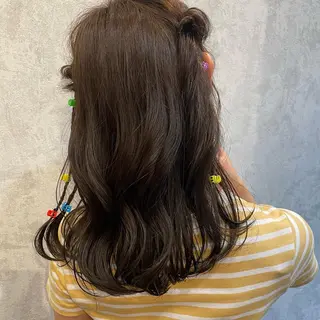 セミロング ヘアアレンジ SHANTi 飯塚 ヘアセット/髪質改善のヘアスタイル