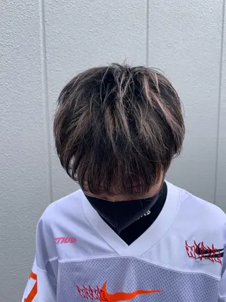 カラー メンズ Ripps長居所属・メテオ ／ヘアカラー 西川菜実のヘアスタイル