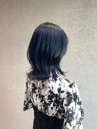 セミロング カラー 竹田 真梨子のヘアスタイル