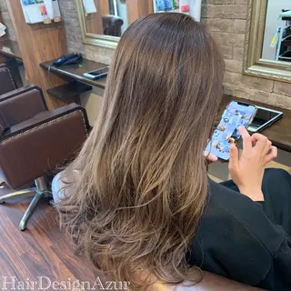 ロング カラー HairDesign Azurのヘアスタイル